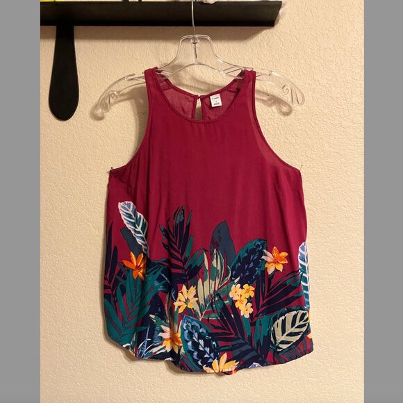 OLD NAVY Relaxed Sleeveless Keyhole Tops (Set of 2) in Tropical Prints - Size S - Picture 2 of 9